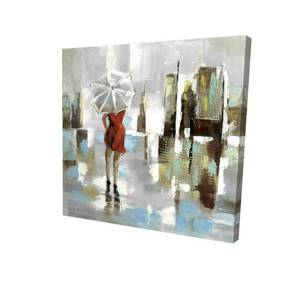 Begin Home Decor 16 x 16 in. Red Dress Woman-Print on Canvas 2080-1616-CI20